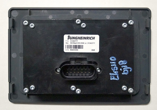 Jungheinrich 51540777 | Display KD MEDI CO 250K Jr from EKS110 2018 sn. 832O6099 - Dashboard for Material handling equipment: picture 2 Jungheinrich 51540777 | Display KD MEDI CO 250K Jr from EKS110 2018 sn. 832O6099 - Dashboard for Material handling equipment: picture 2