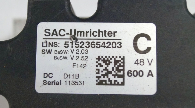 Still 51523654203 | Controller 48V/600A V2,03 V2,52 sn. 113531 from Still FMX12 - ECU for Material handling equipment: picture 2 Still 51523654203 | Controller 48V/600A V2,03 V2,52 sn. 113531 from Still FMX12 - ECU for Material handling equipment: picture 2