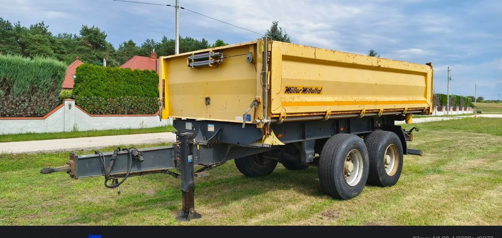 Meiller Przyczepa Tandem R180 | Kipper Wywrotka trójstronna | Bordmatik- Manual | Zawieszenie pneumatyczne | Stan idealny | - Tipper trailer: picture 2 Meiller Przyczepa Tandem R180 | Kipper Wywrotka trójstronna | Bordmatik- Manual | Zawieszenie pneumatyczne | Stan idealny | - Tipper trailer: picture 2
