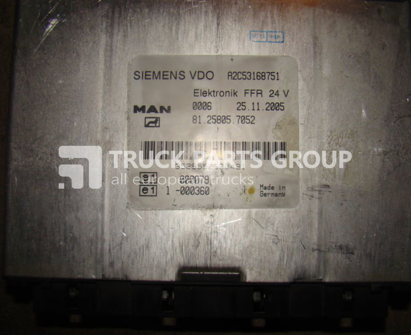 MAN TGA, TGX, ECU, EDC control unit FFR, 81258057052, 81258057054, 8 control unit - ECU for Truck: picture 1 MAN TGA, TGX, ECU, EDC control unit FFR, 81258057052, 81258057054, 8 control unit - ECU for Truck: picture 1