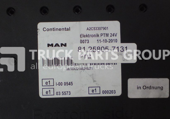MAN TGX, TGL, TGM, TGL EURO5, EURO6 emission PTM control unit, PTM3, control unit - ECU for Truck: picture 2 MAN TGX, TGL, TGM, TGL EURO5, EURO6 emission PTM control unit, PTM3, control unit - ECU for Truck: picture 2