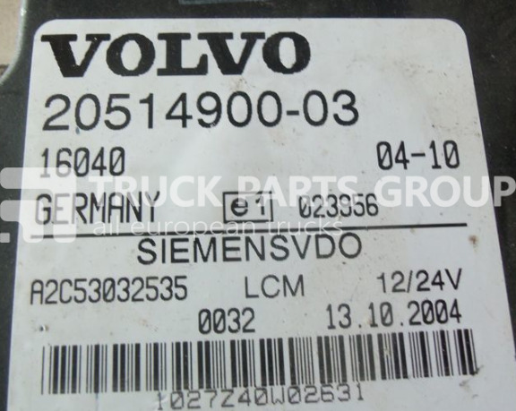 VOLVO FH13, FH13 EURO 4, EURO 5 emission LCM control unit, lightning u control unit - ECU for Truck: picture 2 VOLVO FH13, FH13 EURO 4, EURO 5 emission LCM control unit, lightning u control unit - ECU for Truck: picture 2