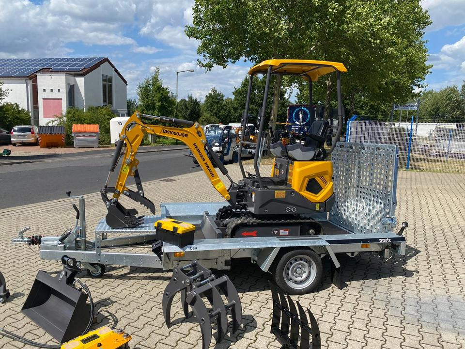 Minibagger BK1000JSR + Tieflader + Zubehör *HERBSTAKTION*INKL.19% MWST*BERGER KRAUS*VERSTELLFAHRWERK* SOFORT!* - Mini excavator: picture 4 Minibagger BK1000JSR + Tieflader + Zubehör *HERBSTAKTION*INKL.19% MWST*BERGER KRAUS*VERSTELLFAHRWERK* SOFORT!* - Mini excavator: picture 4
