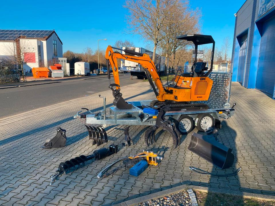 Minibagger BK1500JS + Anhänger + Zubehör *INKL.19% MWST*KUBOTA*BERGER KRAUS*JOYSTICK*ZUBEHÖRPAKET GROß*SOFORT!* - Mini excavator, Trailer: picture 2 Minibagger BK1500JS + Anhänger + Zubehör *INKL.19% MWST*KUBOTA*BERGER KRAUS*JOYSTICK*ZUBEHÖRPAKET GROß*SOFORT!* - Mini excavator, Trailer: picture 2