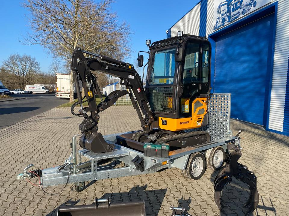 Minibagger BK2000NKSR + Tieflader + Zubehör *INKL.19% MWST*BERGER KRAUS*KUBOTA* KLIMA*SCHWENKARM*VERSTELLFAHRWERK* - Mini excavator, Trailer: picture 3 Minibagger BK2000NKSR + Tieflader + Zubehör *INKL.19% MWST*BERGER KRAUS*KUBOTA* KLIMA*SCHWENKARM*VERSTELLFAHRWERK* - Mini excavator, Trailer: picture 3