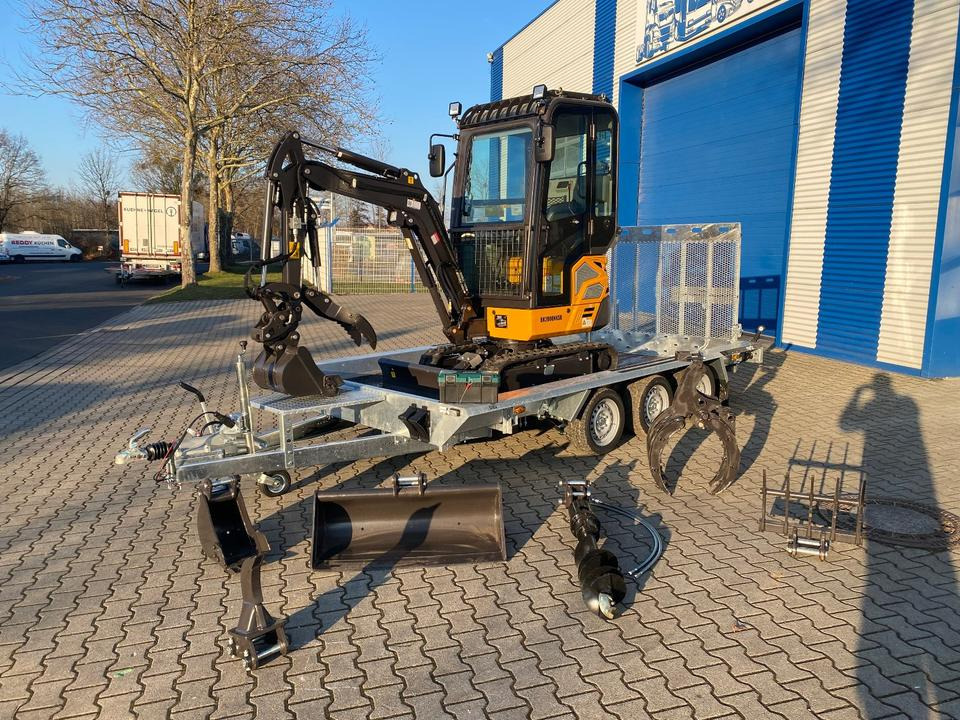 Minibagger BK2000NKSR + Tieflader + Zubehör *INKL.19% MWST*BERGER KRAUS*KUBOTA* KLIMA*SCHWENKARM*VERSTELLFAHRWERK* - Mini excavator, Trailer: picture 2 Minibagger BK2000NKSR + Tieflader + Zubehör *INKL.19% MWST*BERGER KRAUS*KUBOTA* KLIMA*SCHWENKARM*VERSTELLFAHRWERK* - Mini excavator, Trailer: picture 2