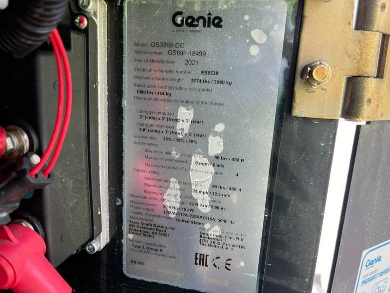 Leasing of Genie GS 3369 DC Genie GS 3369 DC: picture 6