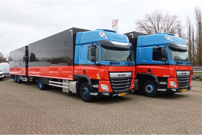 DAF CF 410 Bakwagen+Trailer met klep 2.000 kg. 6 Stuks in voorraad. Price 49.500,-- euro netto. - Box truck: picture 2 DAF CF 410 Bakwagen+Trailer met klep 2.000 kg. 6 Stuks in voorraad. Price 49.500,-- euro netto. - Box truck: picture 2