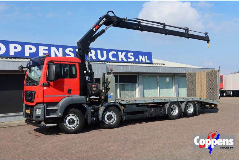 MAN TGS 35.360 8x2 Oprijwagen + HIAB 228 E 3 kraan. Radio grafisch + winch - Autotransporter truck, Crane truck: picture 1 MAN TGS 35.360 8x2 Oprijwagen + HIAB 228 E 3 kraan. Radio grafisch + winch - Autotransporter truck, Crane truck: picture 1