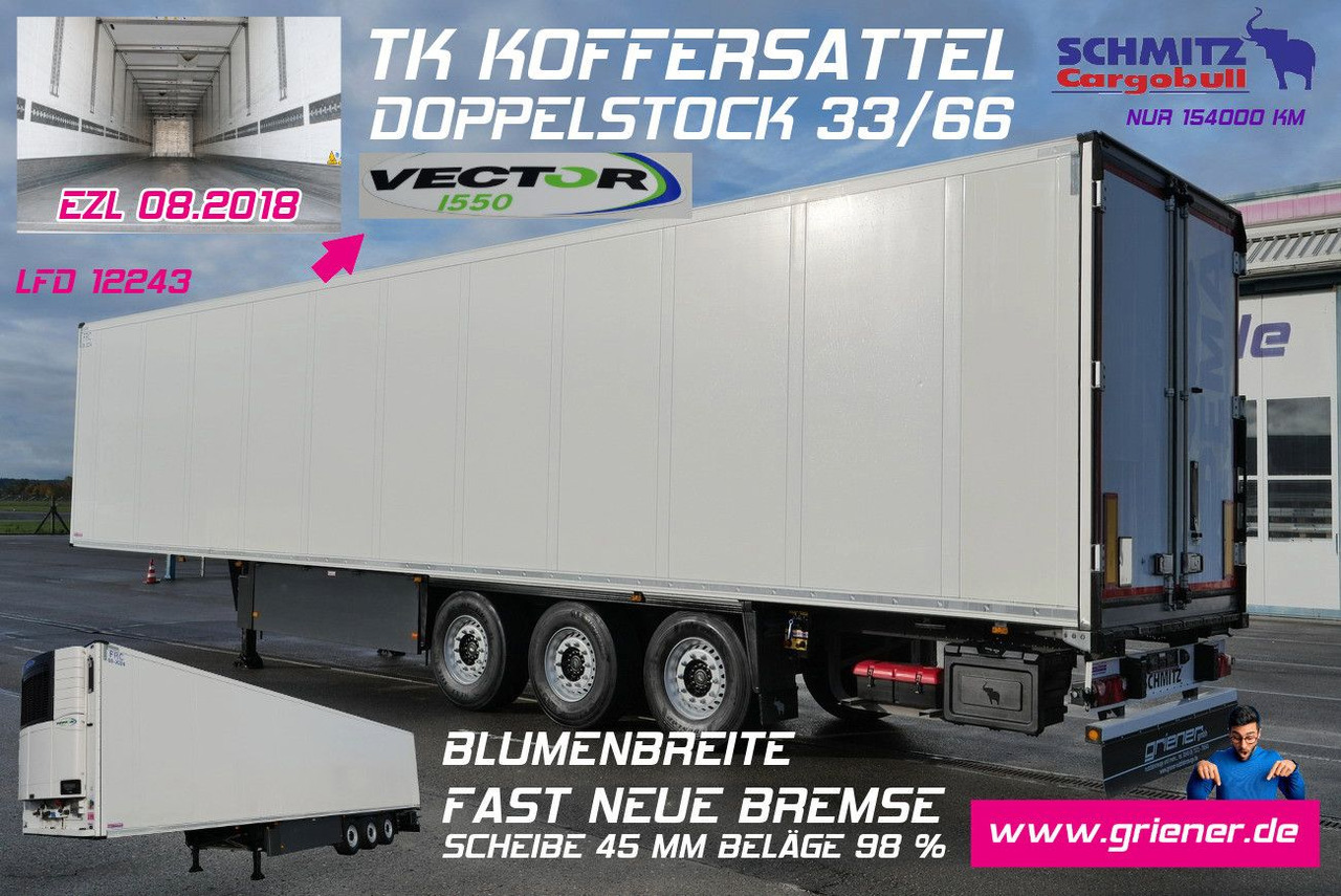 Schmitz Cargobull SKO 24/CARRIER 1550 VECTOR /DOPPELSTOCK /BLUMEN/ - Closed box semi-trailer: picture 1 Schmitz Cargobull SKO 24/CARRIER 1550 VECTOR /DOPPELSTOCK /BLUMEN/ - Closed box semi-trailer: picture 1