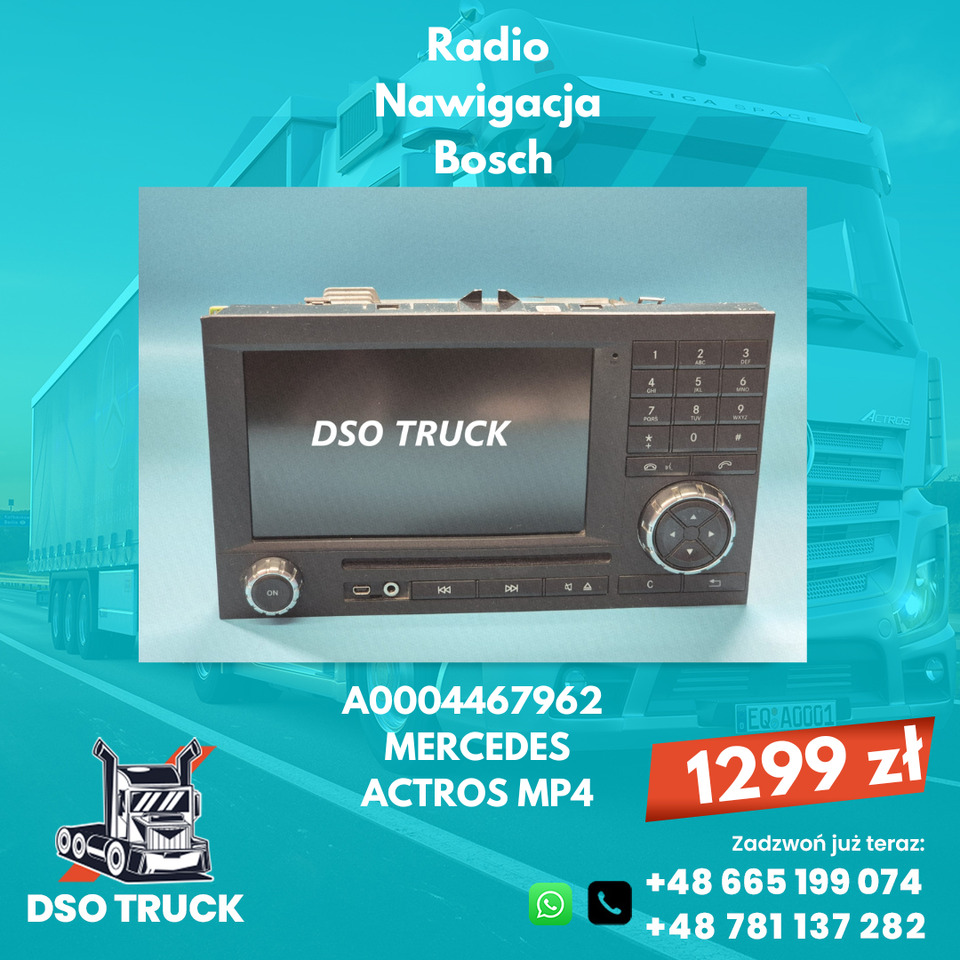 Radio Nawigacja Bosch Mercedes Actros MP4 A0004468262 A0004466962 A0004465962 A0 - Spare parts: picture 1 Radio Nawigacja Bosch Mercedes Actros MP4 A0004468262 A0004466962 A0004465962 A0 - Spare parts: picture 1