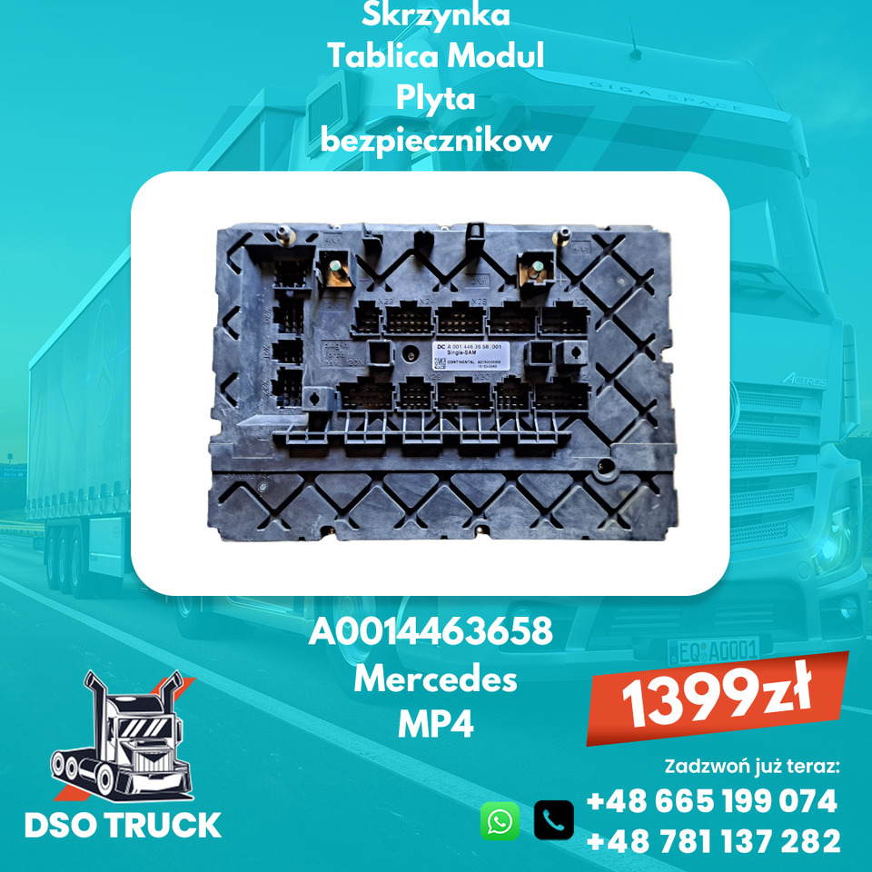 Skrzynka Tablica Modul Plyta bezpiecznikow A0014463158 A0014463558 A0014463658 M MERCEDES MP4 - Spare parts: picture 3 Skrzynka Tablica Modul Plyta bezpiecznikow A0014463158 A0014463558 A0014463658 M MERCEDES MP4 - Spare parts: picture 3