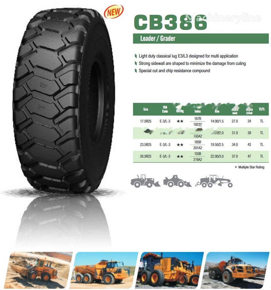 WestLake 20.5R25 CB386 E3/L3 177B/193A2 - Tire for Wheel loader: picture 2 WestLake 20.5R25 CB386 E3/L3 177B/193A2 - Tire for Wheel loader: picture 2