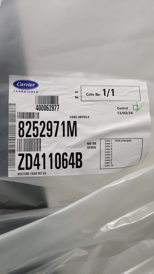 New Refrigerator unit for Refrigerator trailer CARRIER VECTOR 1550: picture 12 New Refrigerator unit for Refrigerator trailer CARRIER VECTOR 1550: picture 12