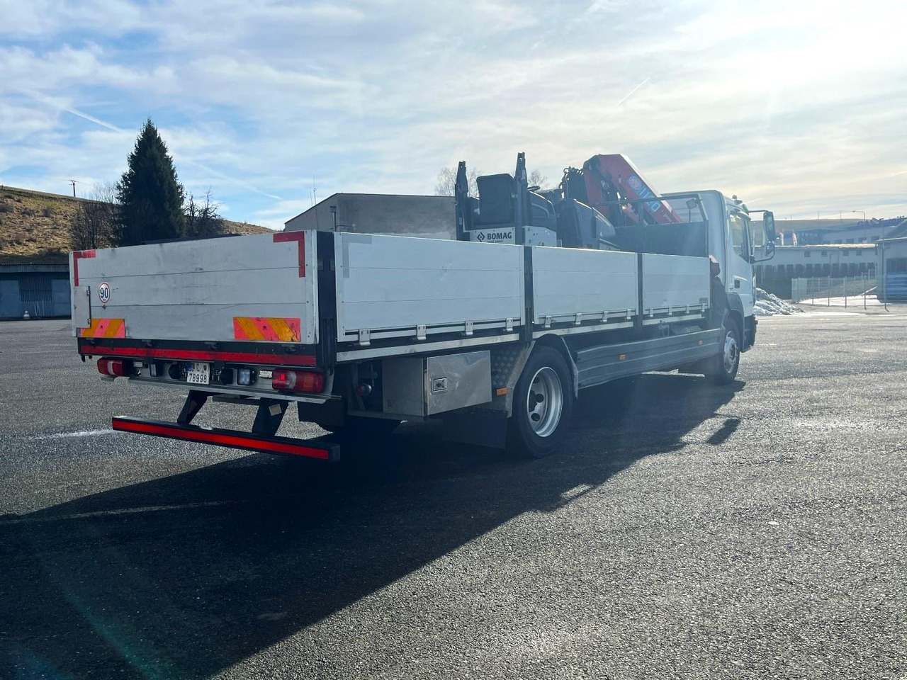 Dropside/ Flatbed truck, Crane truck Mercedes truck ATEGO, 1527, Crane HMF 1120 - K5: picture 9