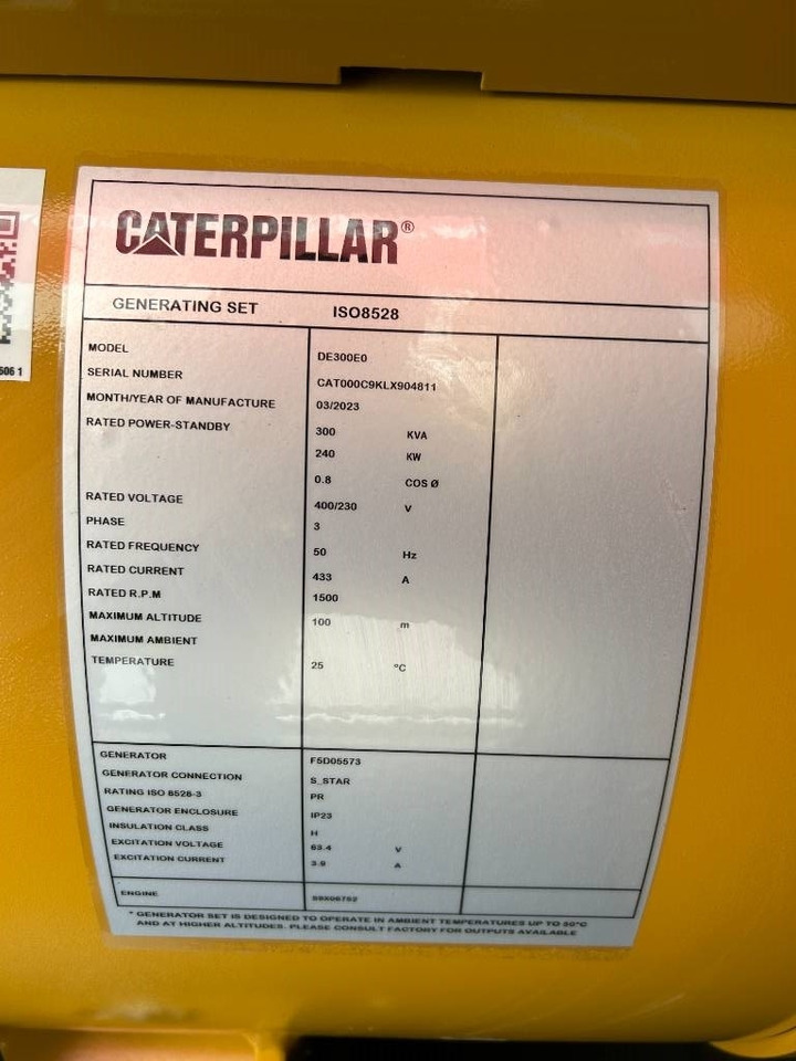 CAT DE300E0 - C9 - 300 kVA Generator - DPX-18021 - Generator set: picture 4 CAT DE300E0 - C9 - 300 kVA Generator - DPX-18021 - Generator set: picture 4