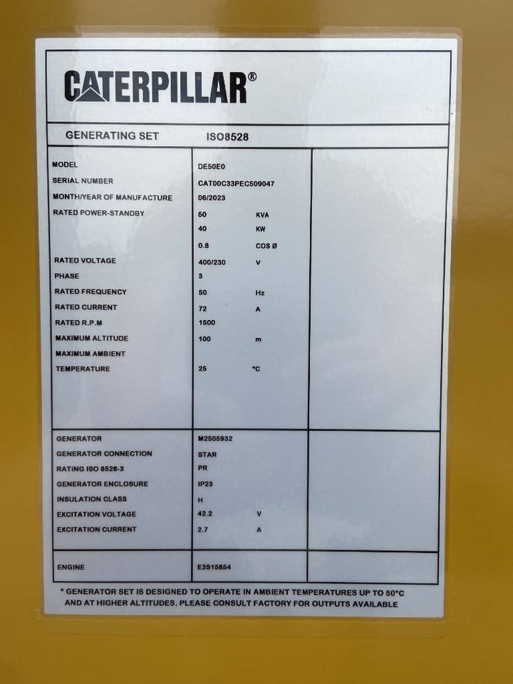 CAT DE50E0 - 50 kVA Generator - DPX-18006 - Generator set: picture 4 CAT DE50E0 - 50 kVA Generator - DPX-18006 - Generator set: picture 4
