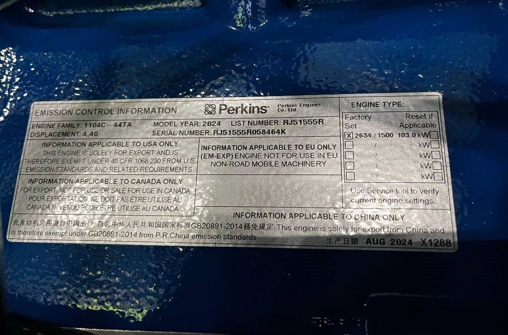 New Generator set FG Wilson P110-3 - 110 kVA Genset - DPX-16008: picture 17