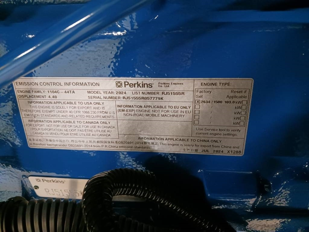 New Generator set FG Wilson P110-3 - 110 kVA Open Genset - DPX-16008-O: picture 12 New Generator set FG Wilson P110-3 - 110 kVA Open Genset - DPX-16008-O: picture 12