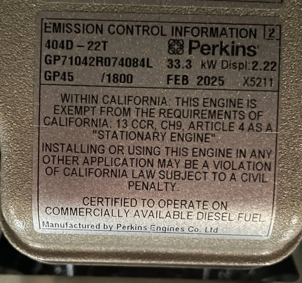 Perkins 404-22TG - 28 kVA Generator - DPX-19801.1 - Generator set: picture 4 Perkins 404-22TG - 28 kVA Generator - DPX-19801.1 - Generator set: picture 4