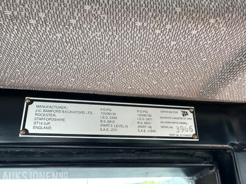 1997 JCB 4CX TRAKTORGRAVER - Ca. 7000 Timer - Backhoe loader: picture 5 1997 JCB 4CX TRAKTORGRAVER - Ca. 7000 Timer - Backhoe loader: picture 5