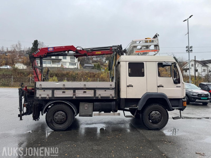 1997 MAN 8.224 LAEC 4x4 linjebil med kran og selvnivellerende mannskapskorg - Crane truck: picture 4 1997 MAN 8.224 LAEC 4x4 linjebil med kran og selvnivellerende mannskapskorg - Crane truck: picture 4