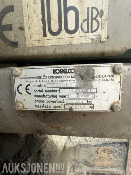 2002 Kobelco Sk250nlc-6 - GRAVEMASKIN - Excavator: picture 4 2002 Kobelco Sk250nlc-6 - GRAVEMASKIN - Excavator: picture 4