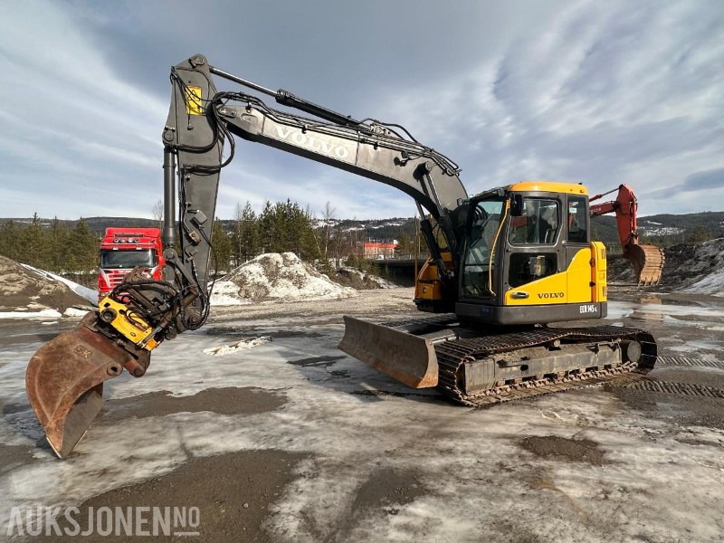 2008 Volvo ECR145C - Engcon tiltrotator - Puss og graveskuff. - Excavator: picture 1 2008 Volvo ECR145C - Engcon tiltrotator - Puss og graveskuff. - Excavator: picture 1