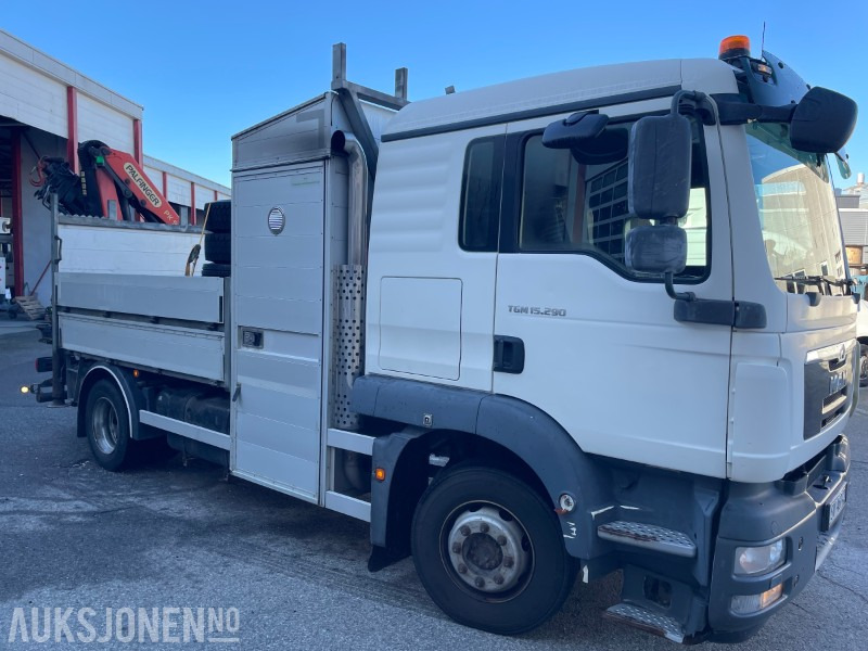2013 MAN TGM 15.290 E- verkspåbygg med bakmontert kran og vinsj EU godkjent til 28.02.2026 110.980km - Dropside/ Flatbed truck, Crane truck: picture 3 2013 MAN TGM 15.290 E- verkspåbygg med bakmontert kran og vinsj EU godkjent til 28.02.2026 110.980km - Dropside/ Flatbed truck, Crane truck: picture 3