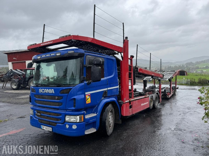 Autotransporter truck 2015 Scania P 450 biltransport med henger / EU-godkjent: picture 1