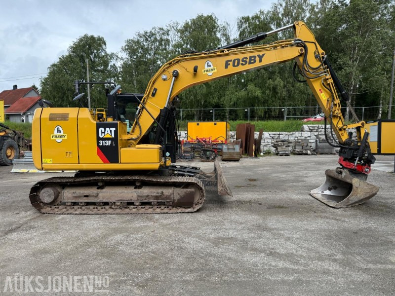2018 Cat 313FL BELTEGRAVER MASKINSTYRING R5 ROTOTILT 3 SKUFFER SERVICEHISTORIKK. - Excavator: picture 4 2018 Cat 313FL BELTEGRAVER MASKINSTYRING R5 ROTOTILT 3 SKUFFER SERVICEHISTORIKK. - Excavator: picture 4