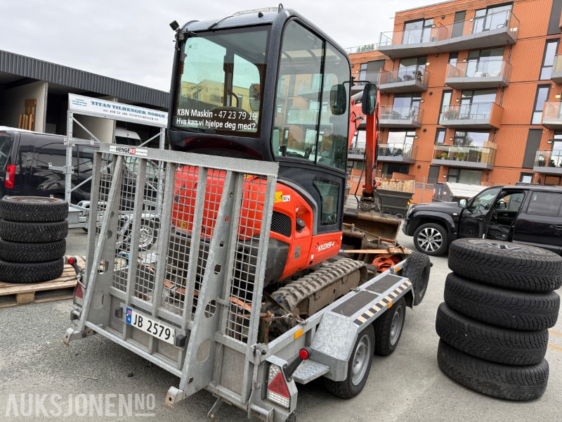 2018 Kubota KX019-4 minigraver m/ Tysse XTREME maskinhenger - Mini excavator: picture 3 2018 Kubota KX019-4 minigraver m/ Tysse XTREME maskinhenger - Mini excavator: picture 3