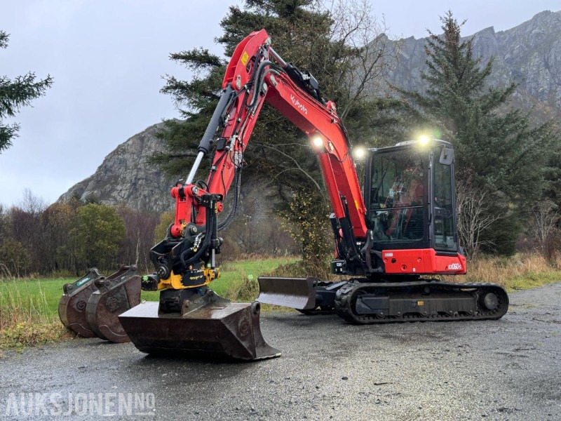 2022 Kubota KX060-5 - 5 tonns gravemaskin med gummibelter - Tiltrotator - Sentralsmøring - Bunkringspumpe og 3 skuffer - Excavator: picture 1 2022 Kubota KX060-5 - 5 tonns gravemaskin med gummibelter - Tiltrotator - Sentralsmøring - Bunkringspumpe og 3 skuffer - Excavator: picture 1
