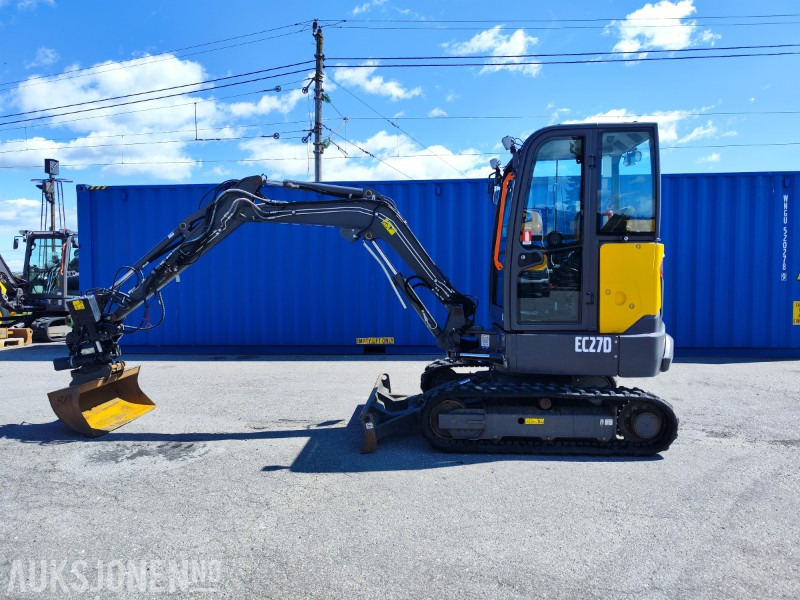 2022 Volvo EC27D – Meget godt utstyrt minigraver med lavt timeantall - Mini excavator: picture 1 2022 Volvo EC27D – Meget godt utstyrt minigraver med lavt timeantall - Mini excavator: picture 1
