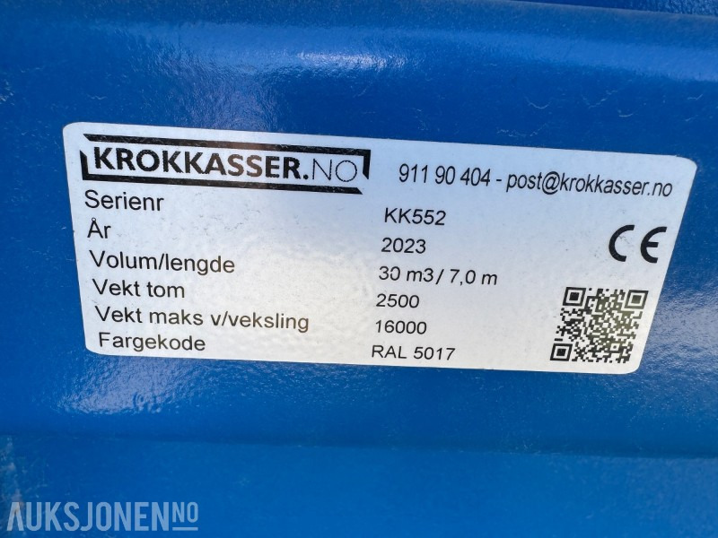 2023 30 m3 krokkasse med sideåpning - Hook lift truck: picture 4 2023 30 m3 krokkasse med sideåpning - Hook lift truck: picture 4