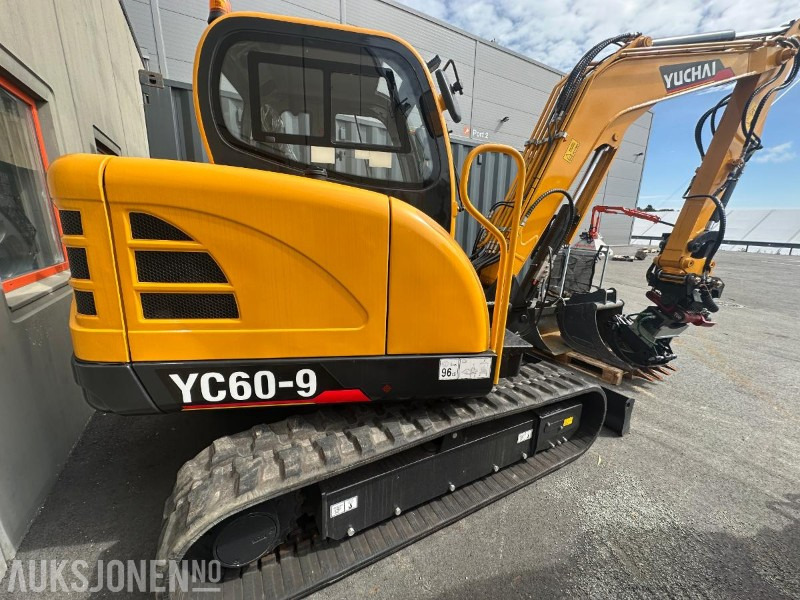 2023 Yuchai YC60-9 6 tonns graver - tiltrotator, graveskuff, pusseskuff og klype. 20 TIMER! - Mini excavator: picture 4 2023 Yuchai YC60-9 6 tonns graver - tiltrotator, graveskuff, pusseskuff og klype. 20 TIMER! - Mini excavator: picture 4