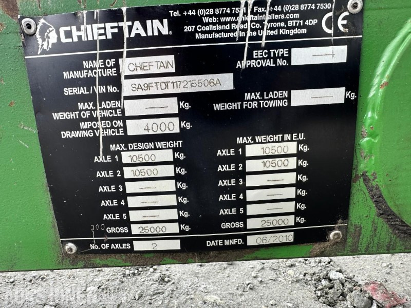 2010 CHIEFTAIN AGRI DUMPERHENGER TIL TRAKTOR - Agricultural machinery: picture 4 2010 CHIEFTAIN AGRI DUMPERHENGER TIL TRAKTOR - Agricultural machinery: picture 4