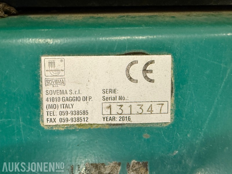 2016 Sovema TDF HD 180 EXT beitepusser - Agricultural machinery: picture 4 2016 Sovema TDF HD 180 EXT beitepusser - Agricultural machinery: picture 4