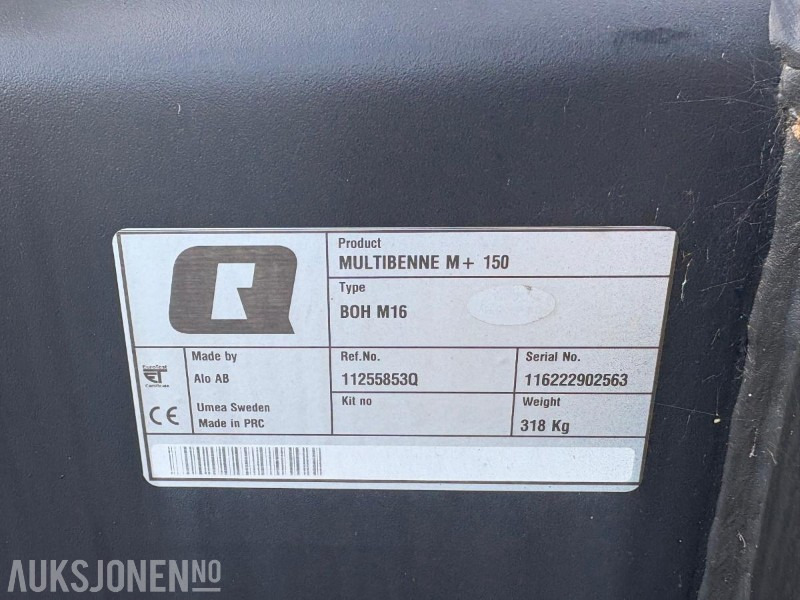 2022 Ålö Multibenne M+ 150 gripskuffe - Agricultural machinery: picture 5 2022 Ålö Multibenne M+ 150 gripskuffe - Agricultural machinery: picture 5