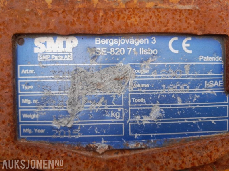 2015 SMP Pusseskuffe med tilt og S90 feste - Attachment for Construction machinery: picture 4 2015 SMP Pusseskuffe med tilt og S90 feste - Attachment for Construction machinery: picture 4