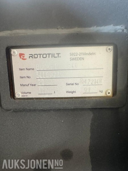 2022 Rototilt Smalskuff - Attachment for Construction machinery: picture 4 2022 Rototilt Smalskuff - Attachment for Construction machinery: picture 4