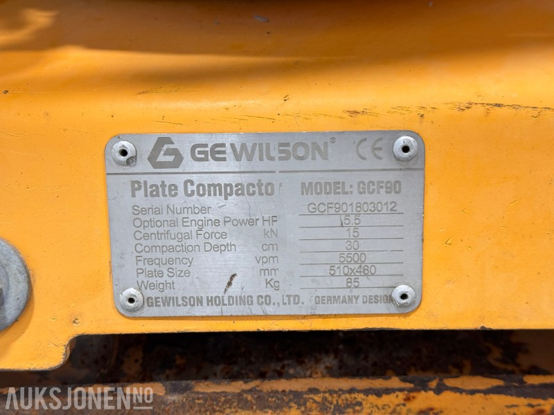 Roller Gewilson GCF90 Vibroplate / 85 kg: picture 7