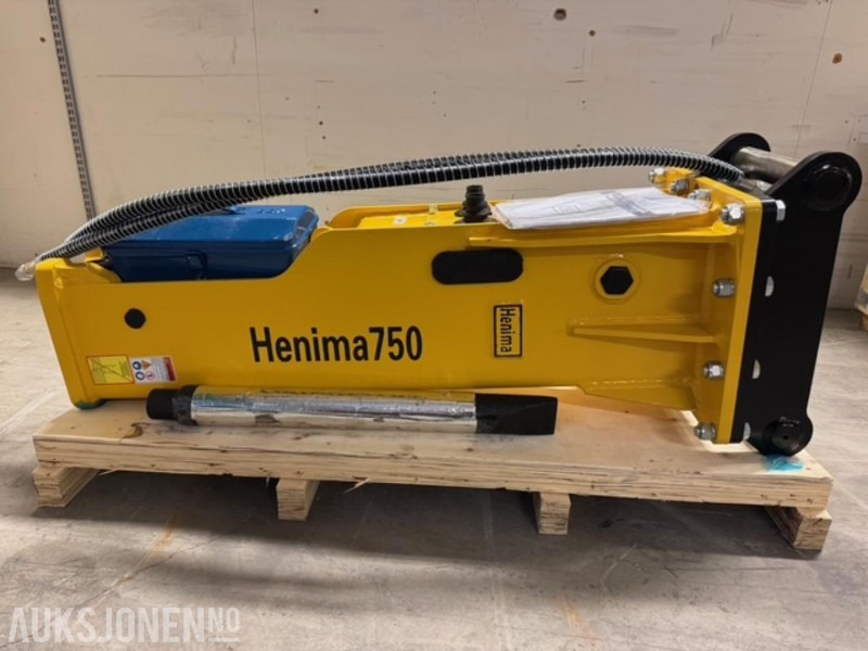 NY HENIMA PIGGHAMMER TIL 6-9 TONNS GRAVEMASKIN S50 M/GARANTI - Hydraulic hammer: picture 1 NY HENIMA PIGGHAMMER TIL 6-9 TONNS GRAVEMASKIN S50 M/GARANTI - Hydraulic hammer: picture 1