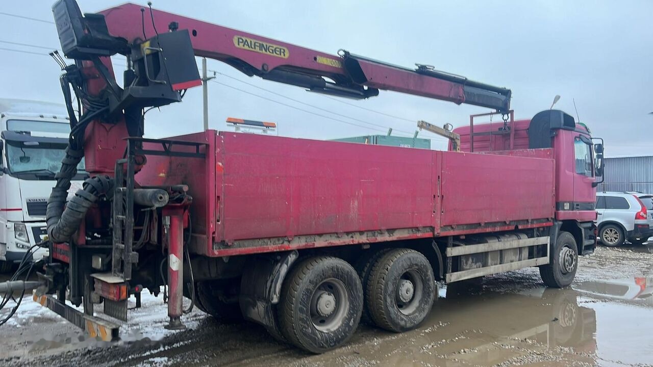 Mercedes-Benz Actros MP1 6x4 + Palfinger Krane - Crane truck, Dropside/ Flatbed truck: picture 1 Mercedes-Benz Actros MP1 6x4 + Palfinger Krane - Crane truck, Dropside/ Flatbed truck: picture 1