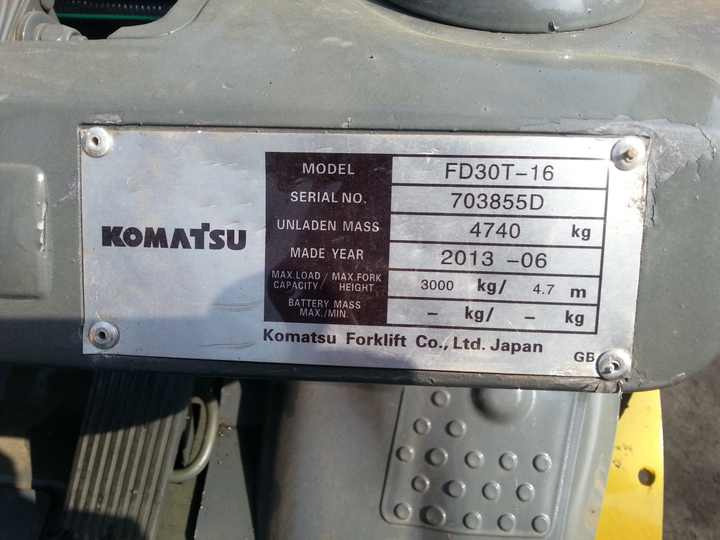 Used Komatsu forklift Japan used Forklift 3 ton Diesel FD30 for sale in Shanghai yard for sale - Crawler excavator: picture 2 Used Komatsu forklift Japan used Forklift 3 ton Diesel FD30 for sale in Shanghai yard for sale - Crawler excavator: picture 2
