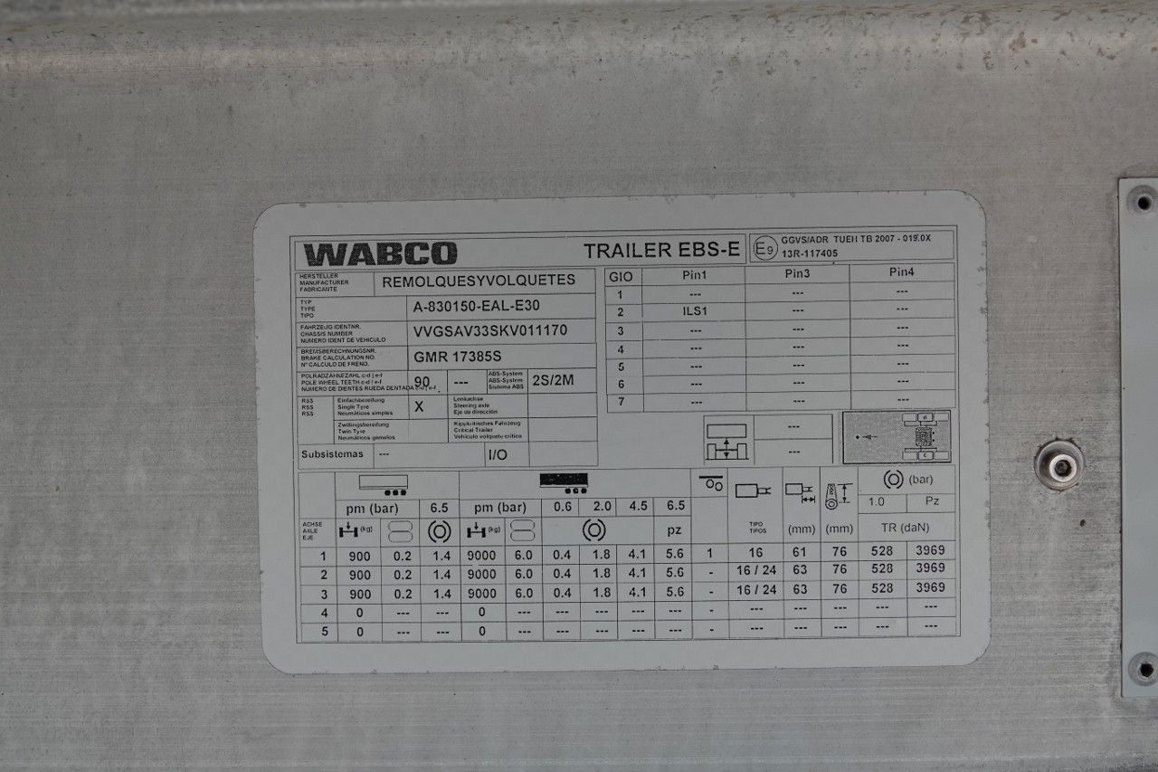 Tipper semi-trailer Benalu TISVOL / WYWROTKA 28 m3 / KLAPO-DRZWI / WAGA: 52: picture 17