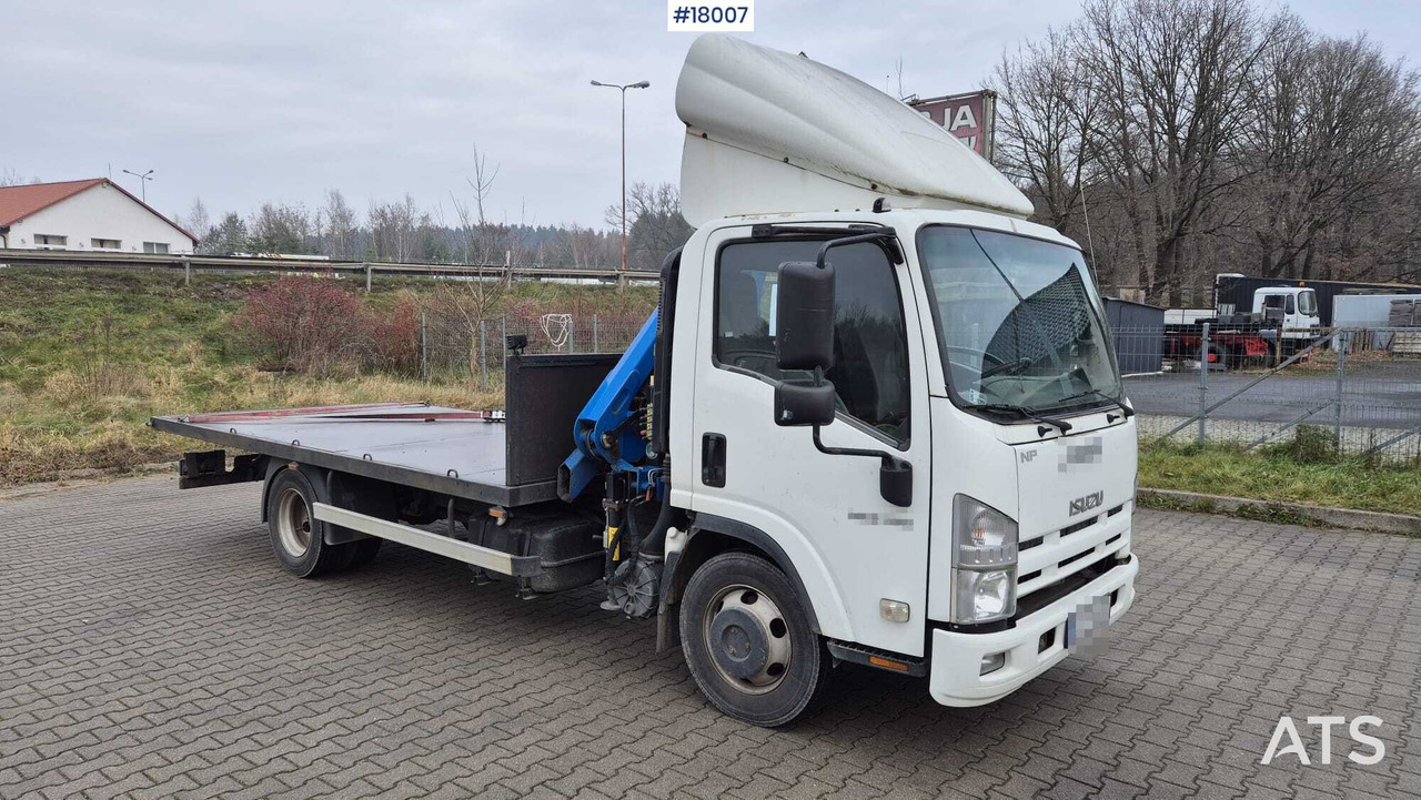 Car ISUZU N2R (2013) platform with HDS DN 4.0/2 (2021) - Dropside/ Flatbed truck, Crane truck: picture 1 Car ISUZU N2R (2013) platform with HDS DN 4.0/2 (2021) - Dropside/ Flatbed truck, Crane truck: picture 1