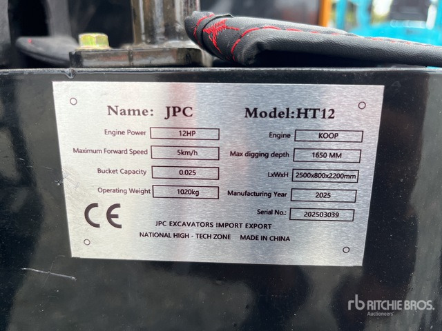 2025 JPC HT12 (Unused) Mini Excavator: <6.6t - Mini excavator: picture 1 2025 JPC HT12 (Unused) Mini Excavator: <6.6t - Mini excavator: picture 1
