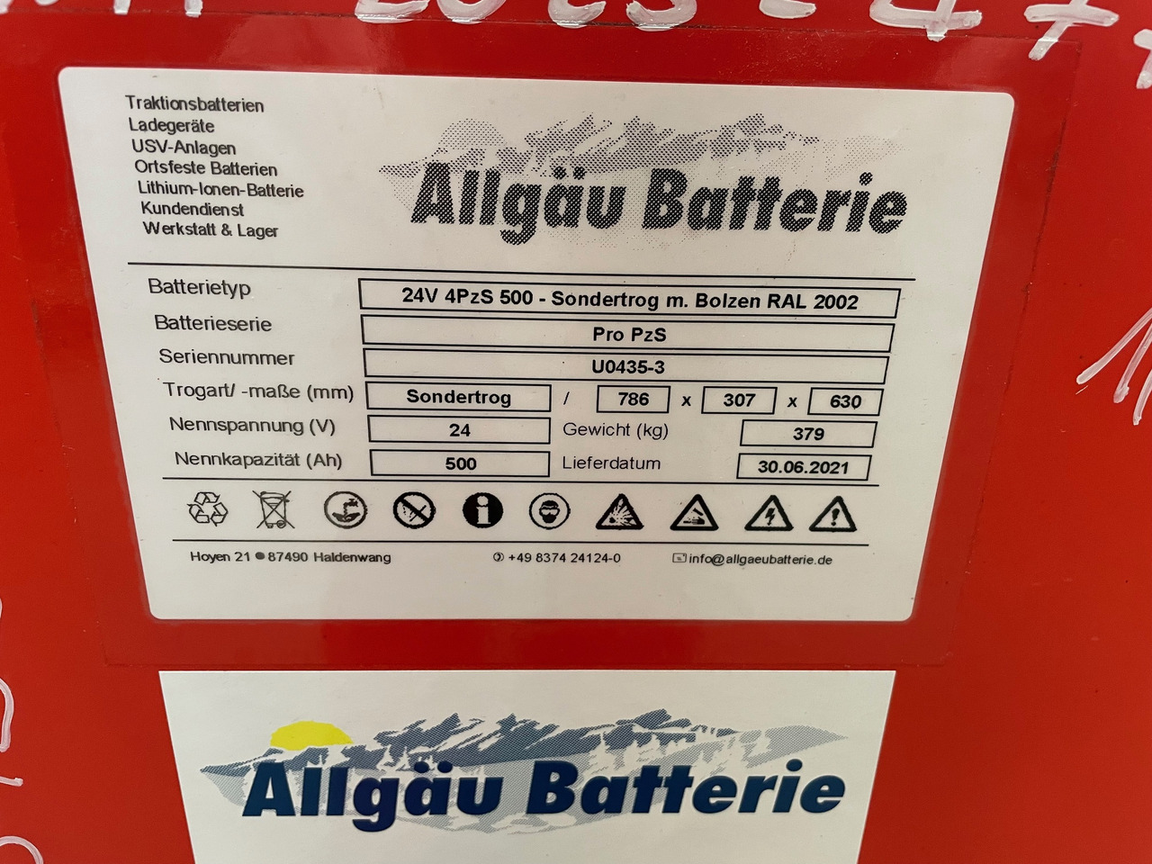 24V 4 PZS 500 - Battery for Material handling equipment: picture 2 24V 4 PZS 500 - Battery for Material handling equipment: picture 2