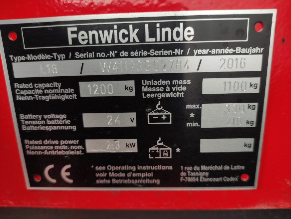 Linde L16-1173 - Stacker: picture 5 Linde L16-1173 - Stacker: picture 5